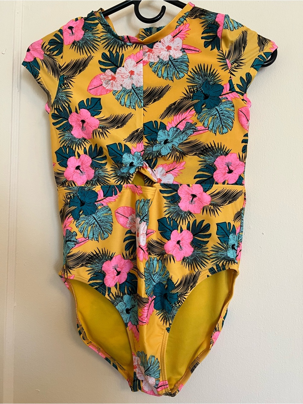 art class Yellow Floral Tropical One-Piece Rashguard